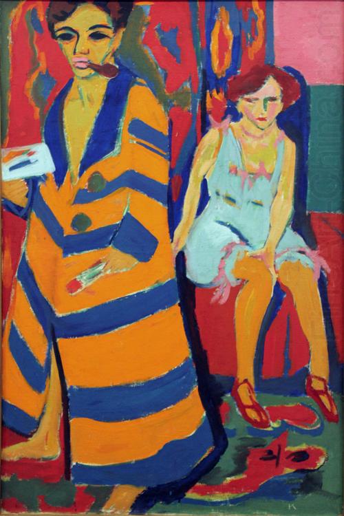 Ernst Ludwig Kirchner self-Portrait with Model (nn03) china oil painting image